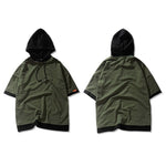 Casual Army Colored Short Hoodie